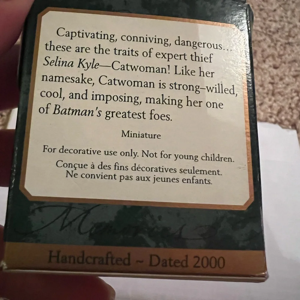 Hallmark Keepsake 2000 Batman Catwoman Ornament, excellent condition with box - Picture 4 of 7